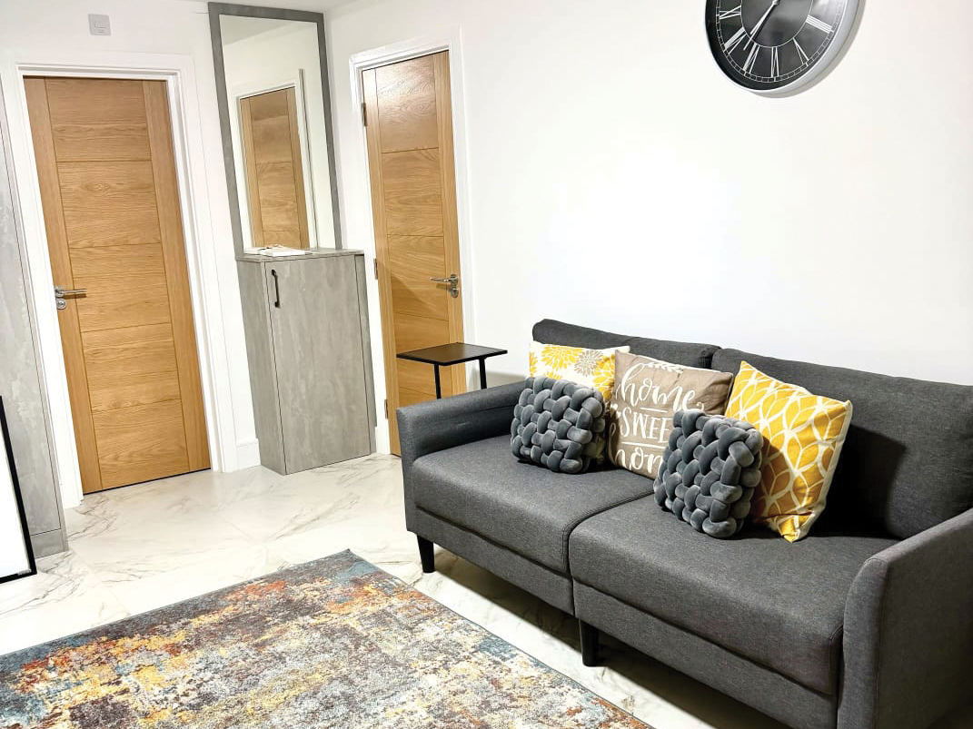 Fully furnished semi-independent living room